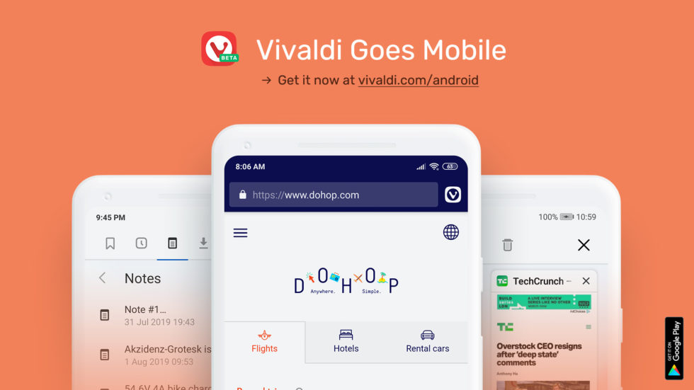 Vivaldi auf Android